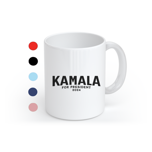 Harris 2024, Kamala for President 2024 Mug, Patriotic Election Campaign Mug, Vote with Kamala Harris. Women's Rights Supporter Gift.