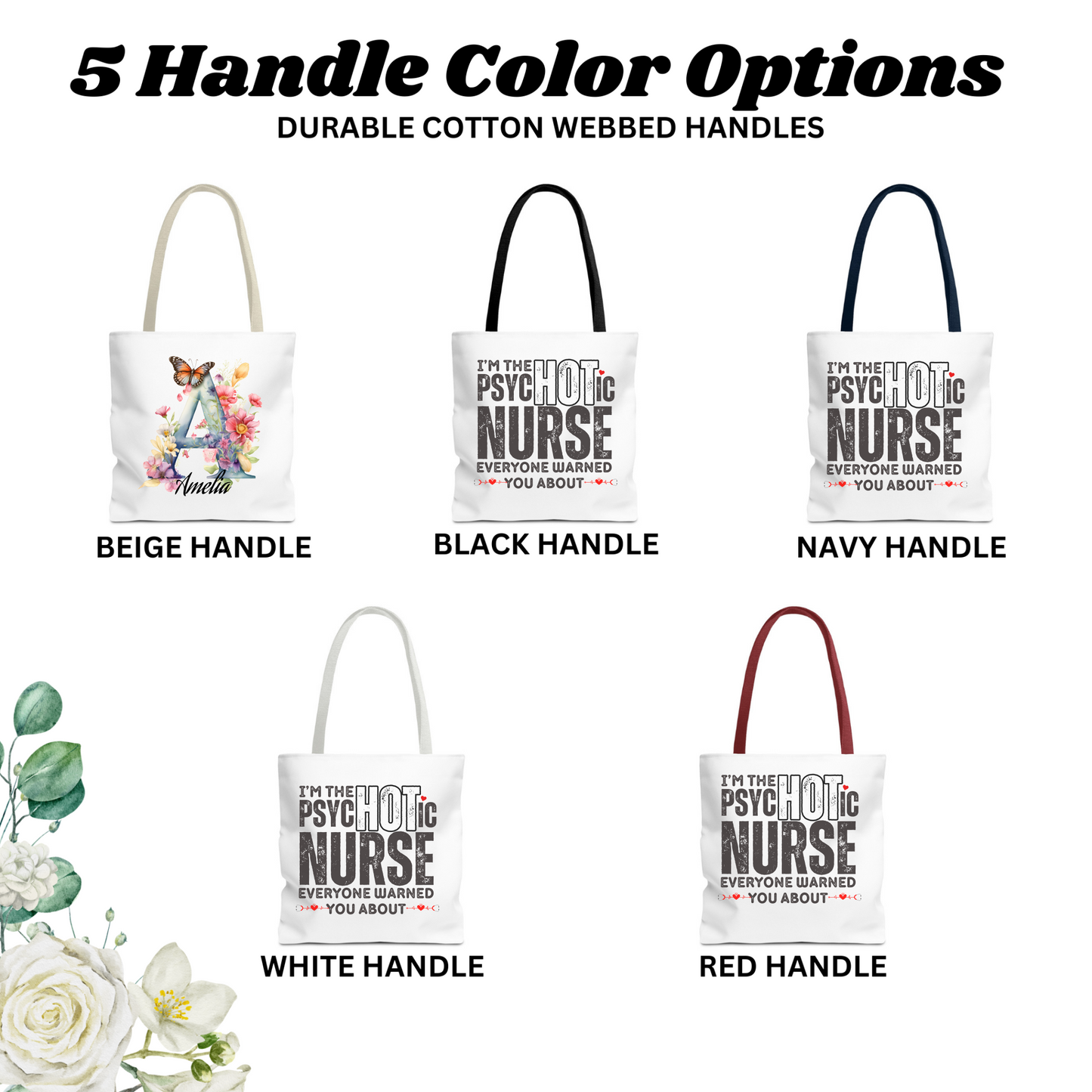 Nurse Tote Bag, Gift for Nurse Graduation or Nurse Appreciation, Custom Tote Bag – A Great Gift for Favorite Snarky Nurse, Cute Nurse Gift