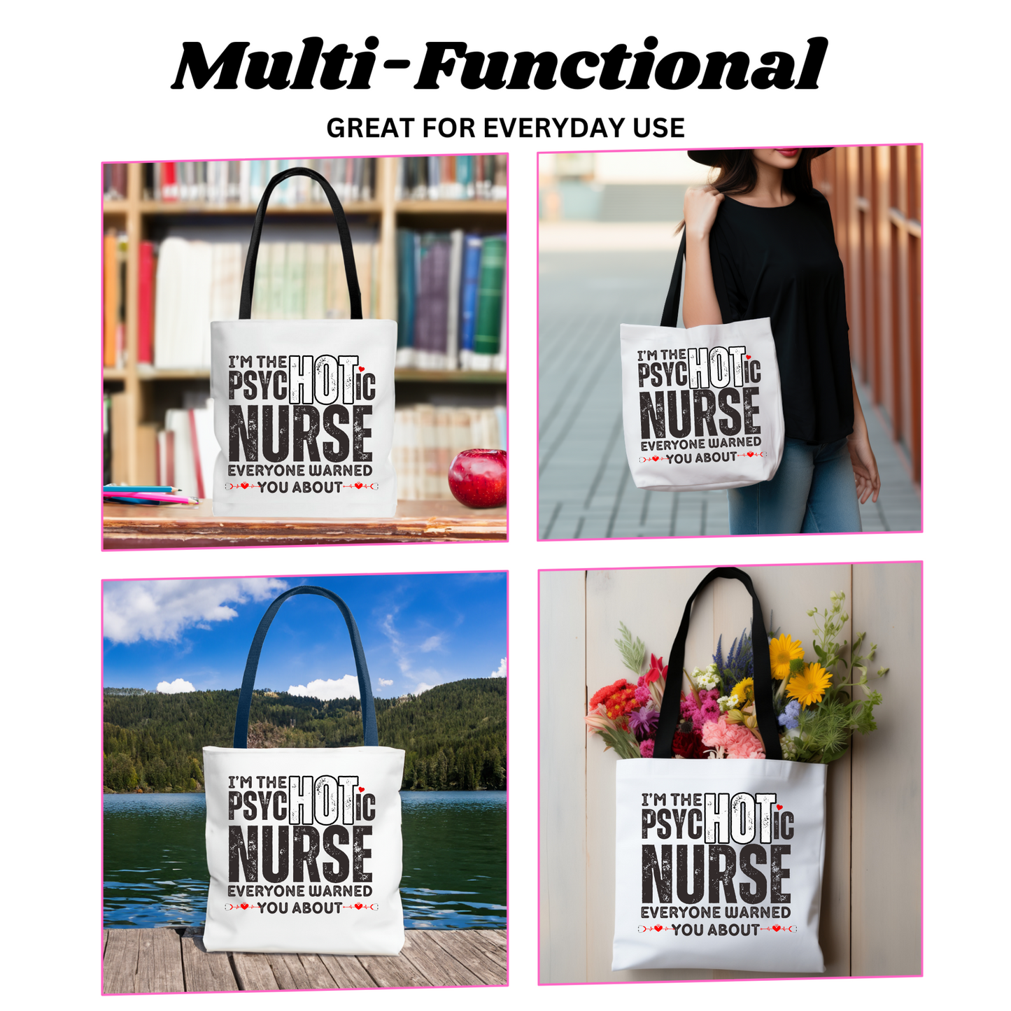 Nurse Tote Bag, Gift for Nurse Graduation or Nurse Appreciation, Custom Tote Bag – A Great Gift for Favorite Snarky Nurse, Cute Nurse Gift