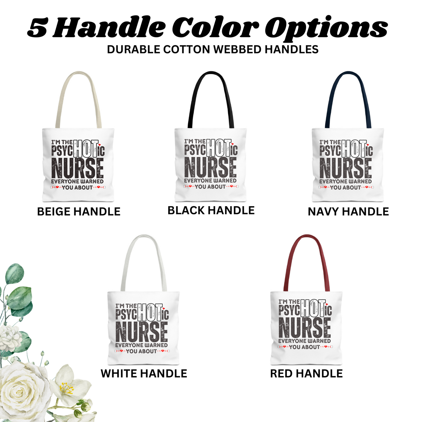 Nurse Tote Bag, Gift for Nurse Graduation or Nurse Appreciation, Custom Tote Bag – A Great Gift for Favorite Snarky Nurse, Cute Nurse Gift