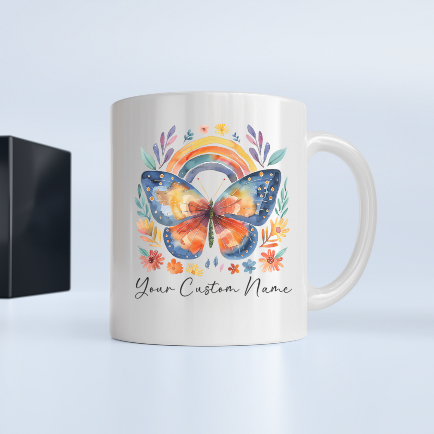 Personalized Butterfly Coffee Cup, Butterfly Mug, Custom Name Coffee Mug, Butterfly Lover Gifts, Boho Mug