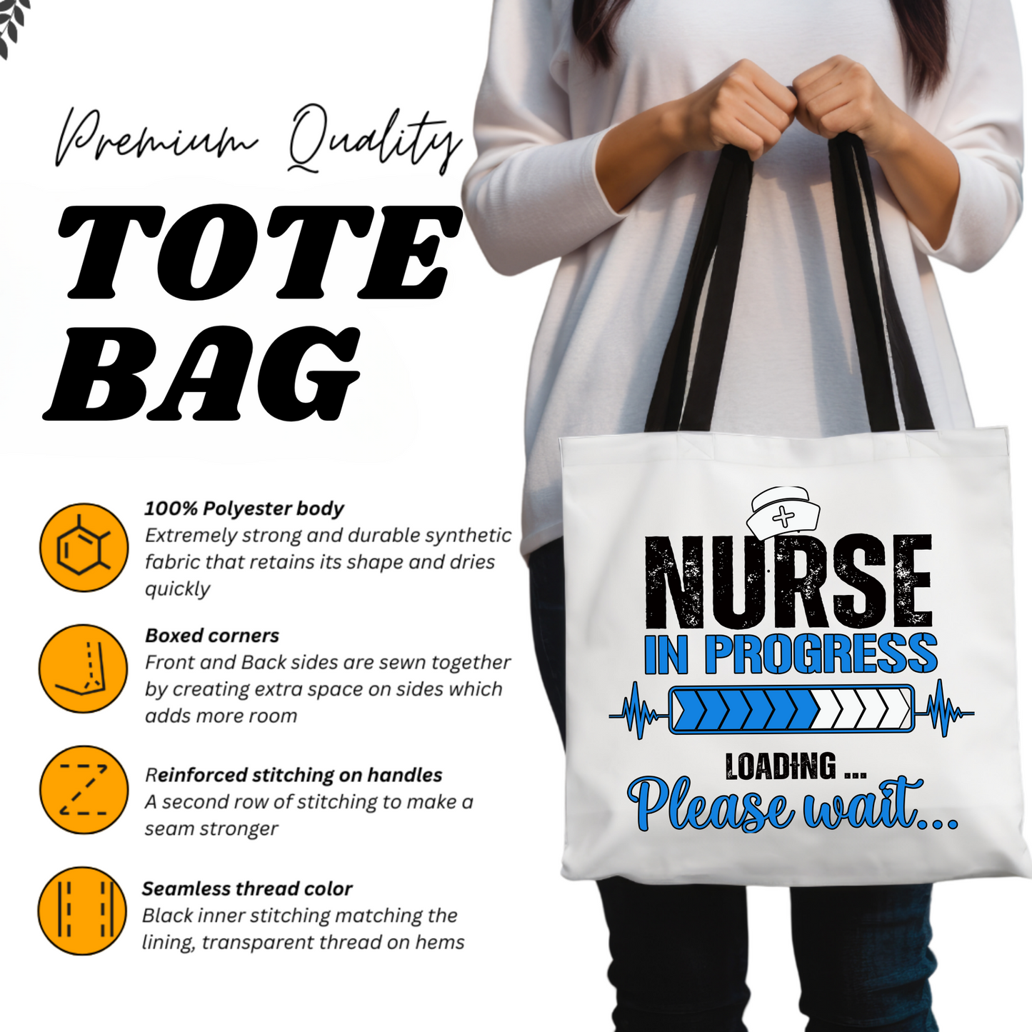 Nursing School Student Gift Tote Bag, Gift for Nurse Graduation or Nurse Appreciation, Cute Nurse Gift, Nurse Tote Bag, Nursing Student Gift