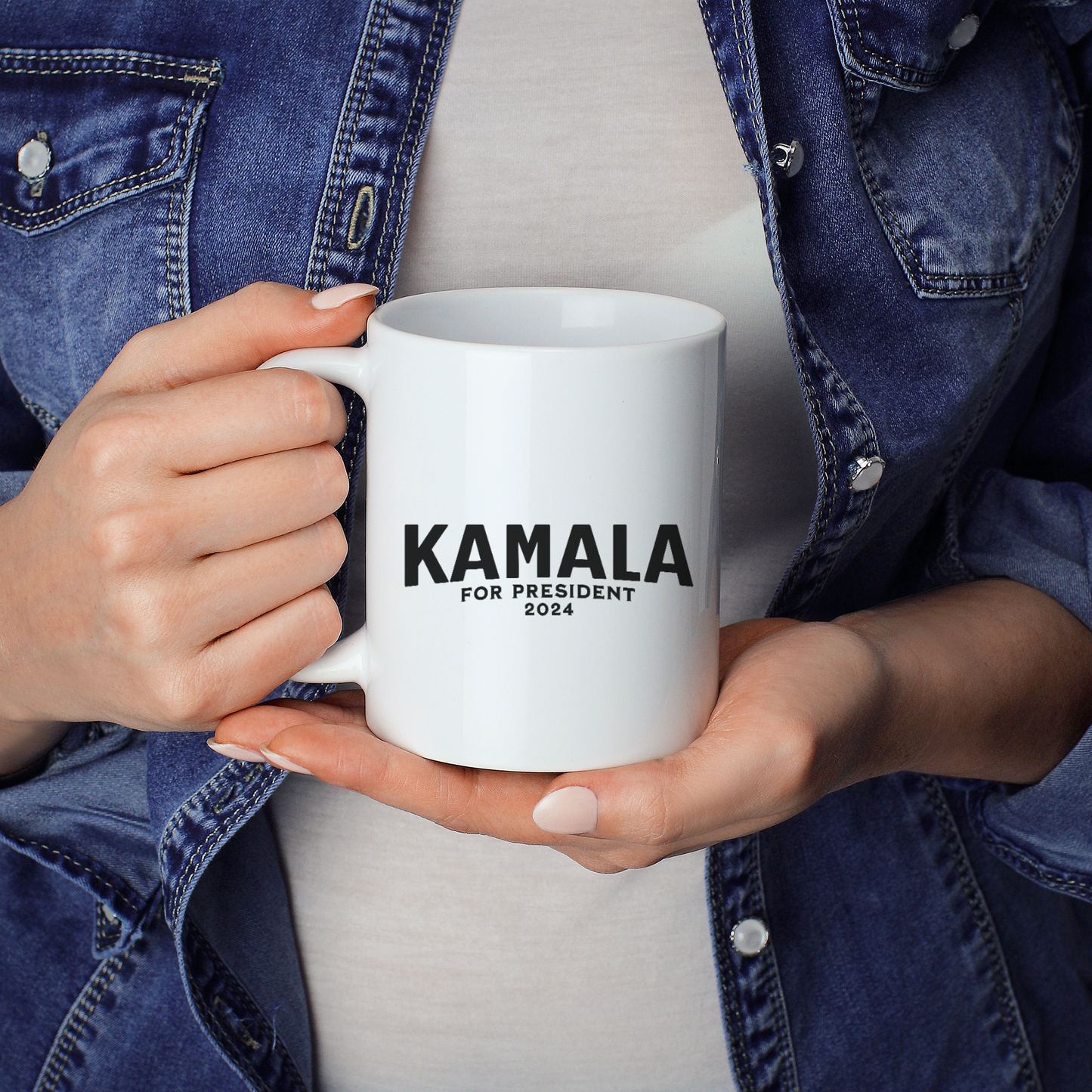 Harris 2024, Kamala for President 2024 Mug, Patriotic Election Campaign Mug, Vote with Kamala Harris. Women's Rights Supporter Gift.