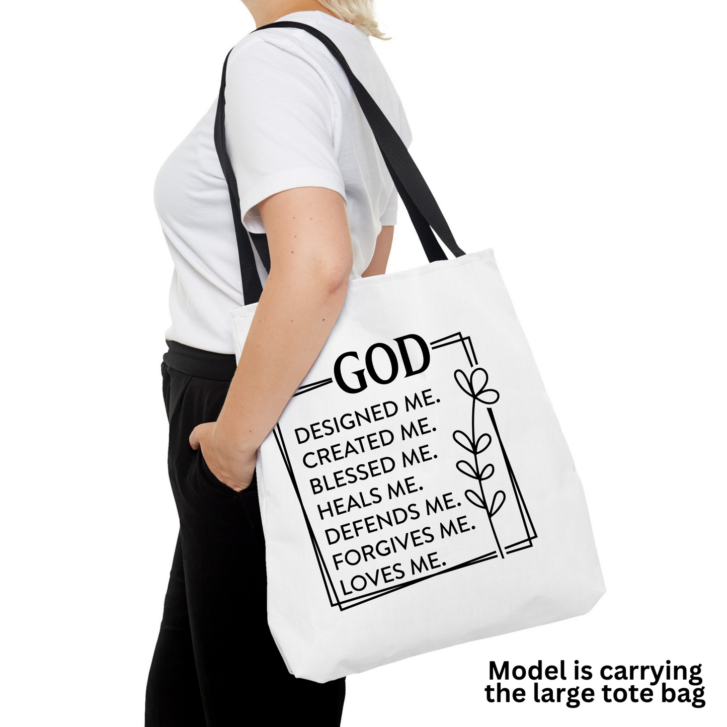 Gift ToteBag, Scripture Gift, Christian Tote Bag, Church Bag, Everyday Cute Tote Bag, Reusable Bag Gift for Christian Mom Sister Friend, Religious Gift