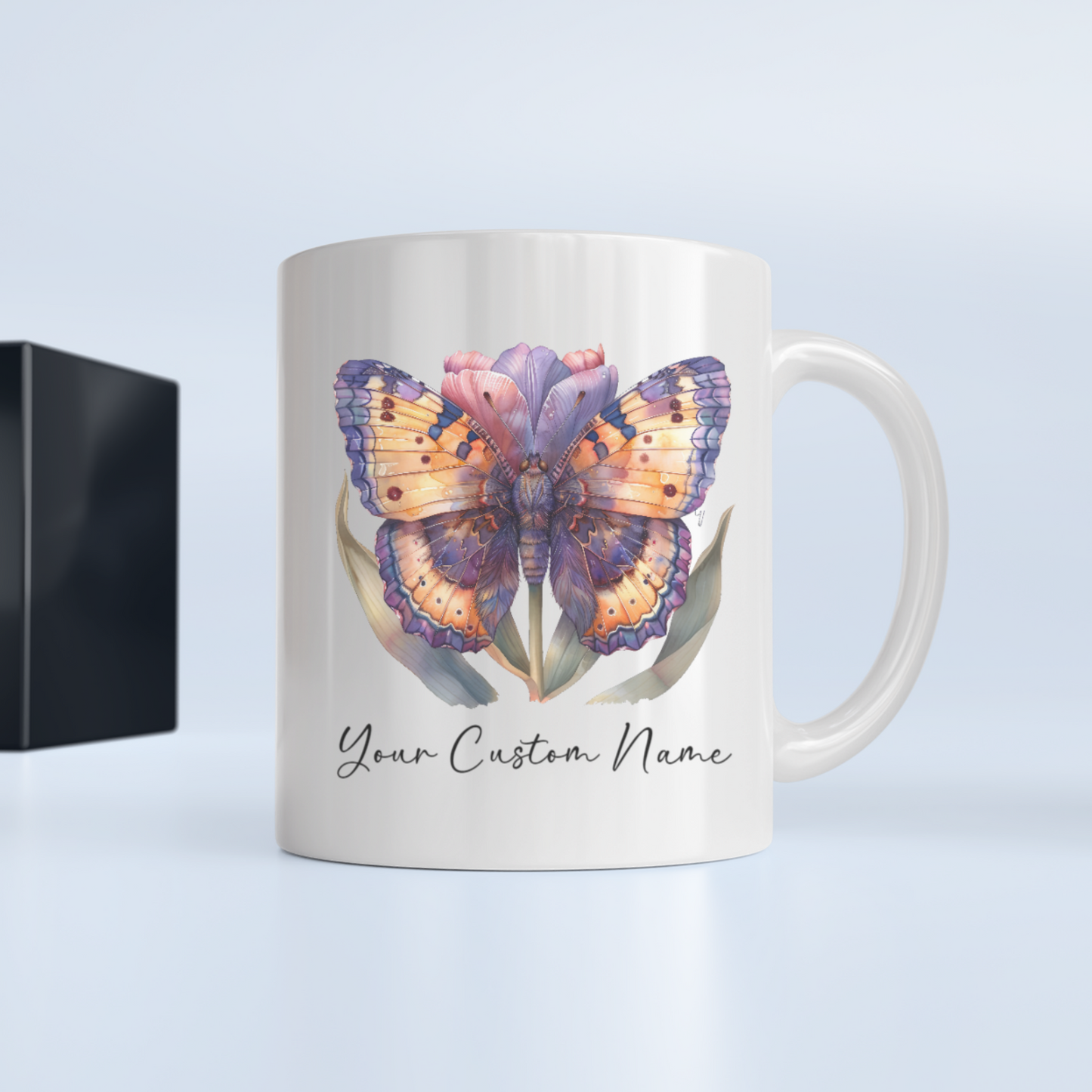 Personalized Vibrant Butterfly Mug – Custom 11oz Butterfly Design – Perfect for Women – Microwave & Dishwasher Safe – Multiple Colors