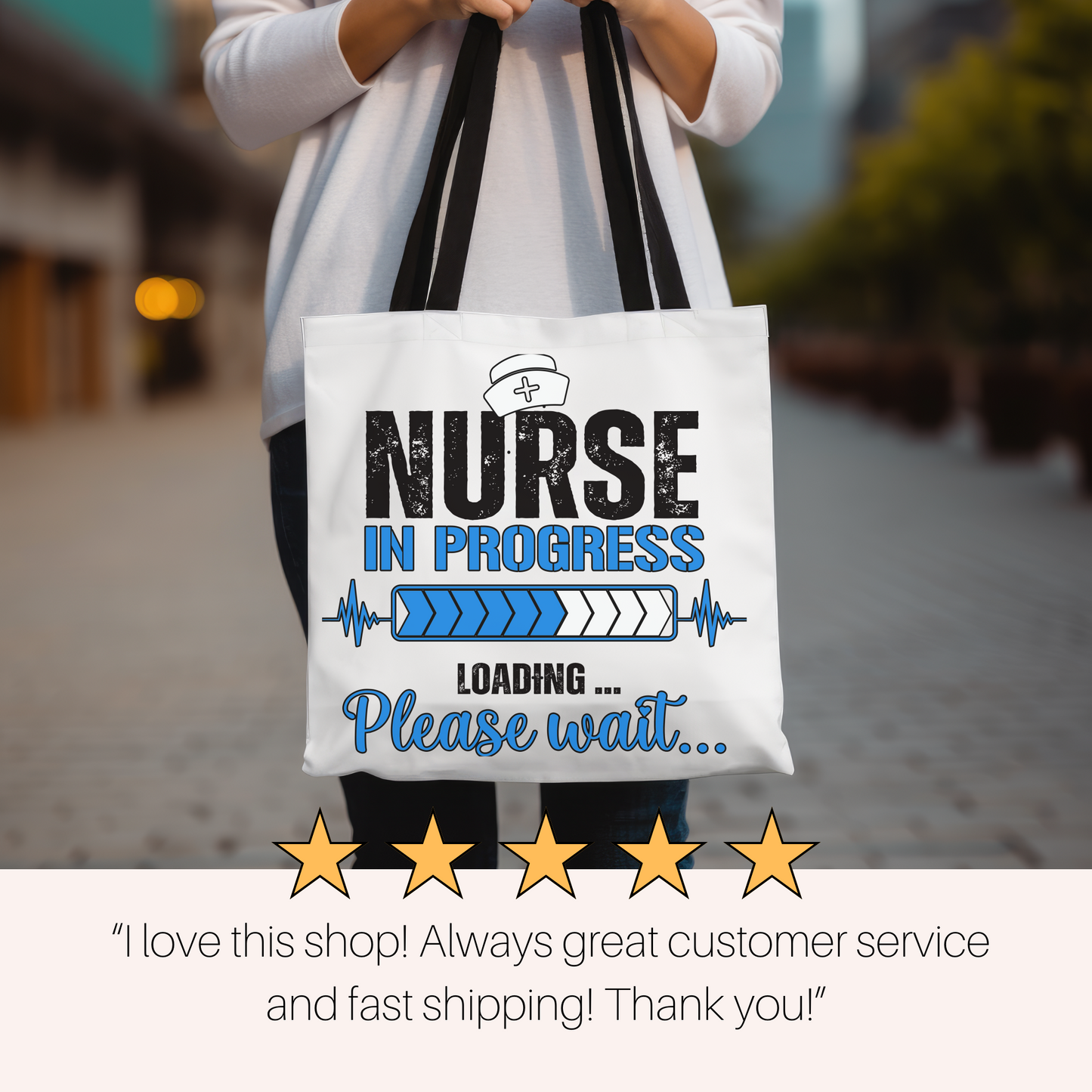 Nursing School Student Gift Tote Bag, Gift for Nurse Graduation or Nurse Appreciation, Cute Nurse Gift, Nurse Tote Bag, Nursing Student Gift