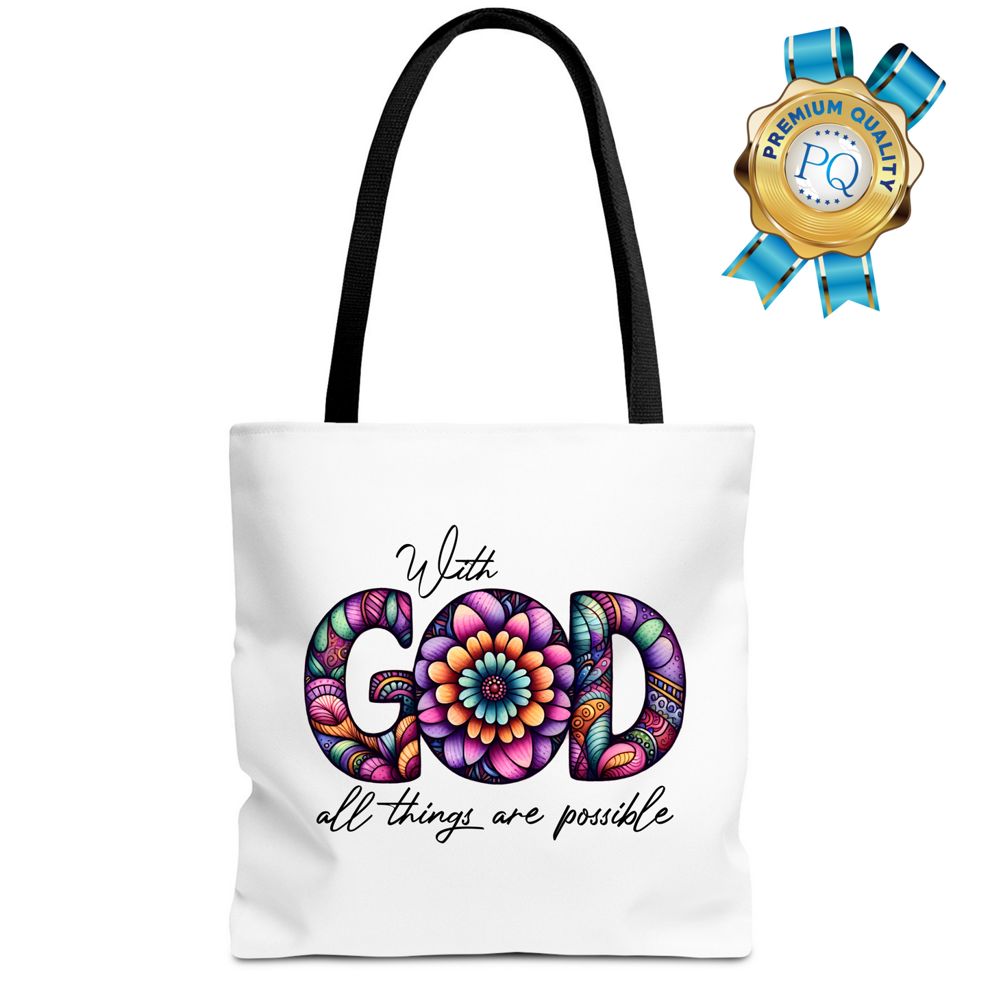 God Tote Bag, Religious Gift, Christian Tote Bag, Church Bag, Everyday Cute Tote Bag, Reusable Bag Gift for Christian Mom Sister Friend,