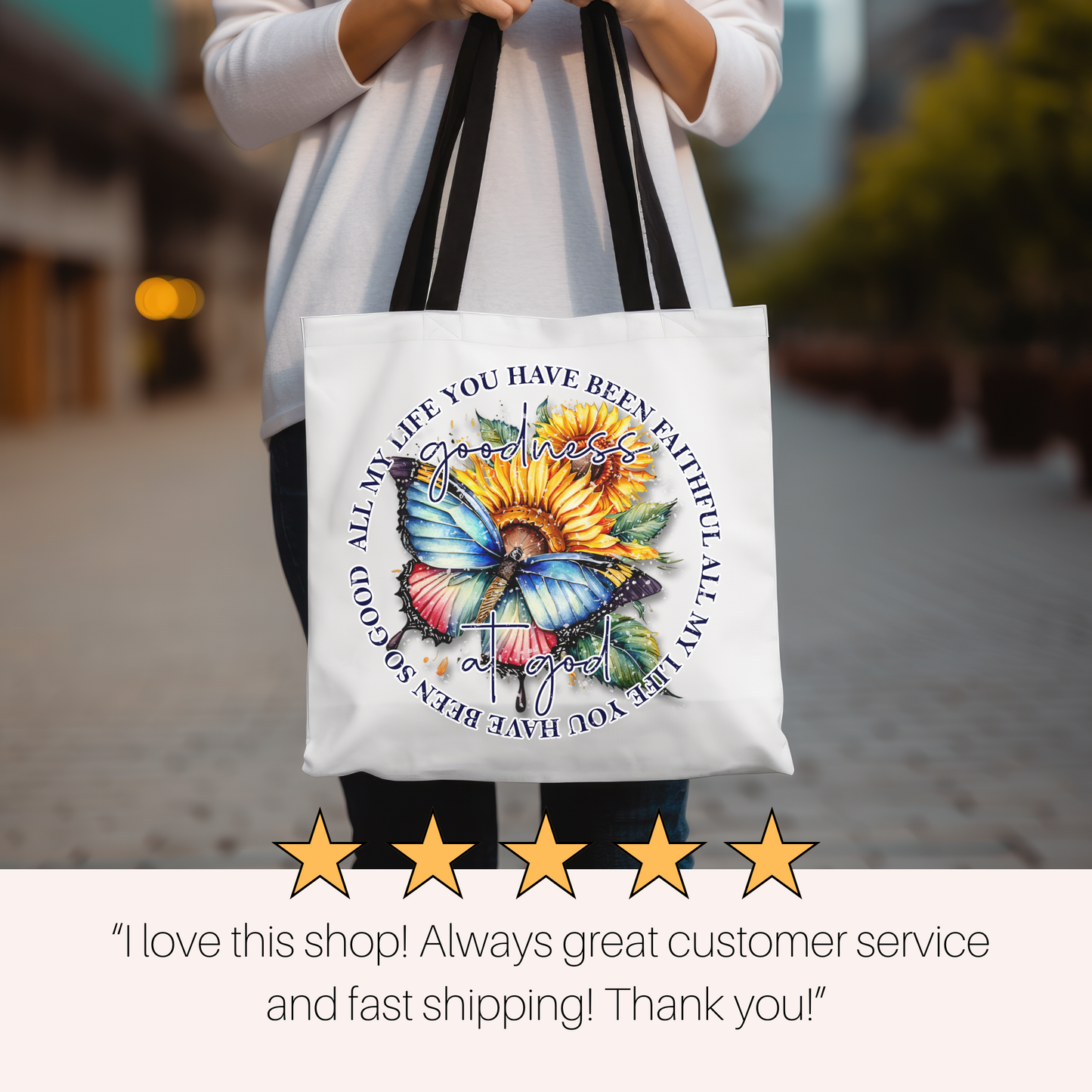 35 Scripture Gift, Christian Tote Bag, Church Bag, Everyday Cute Tote Bag, Reusable Bag Gift for Christian Mom Sister Friend, Religious Gift