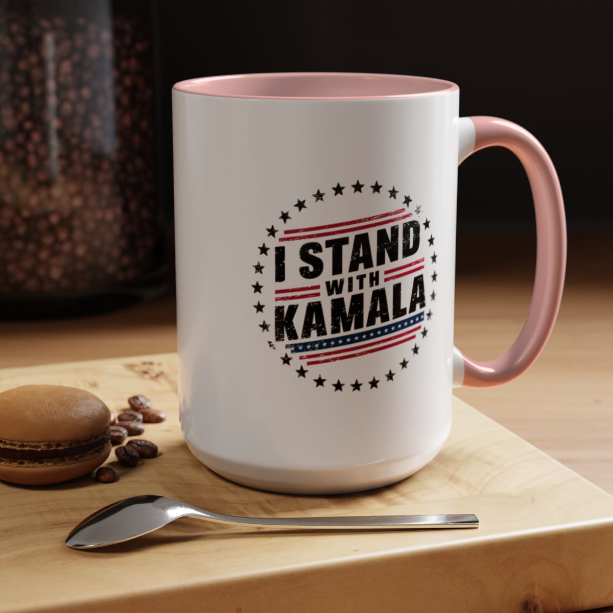 I Stand With Kamala Harris, Kamala Harris Coffee Mug, 2024 President, Activism Gift, Election Gift for Democrats