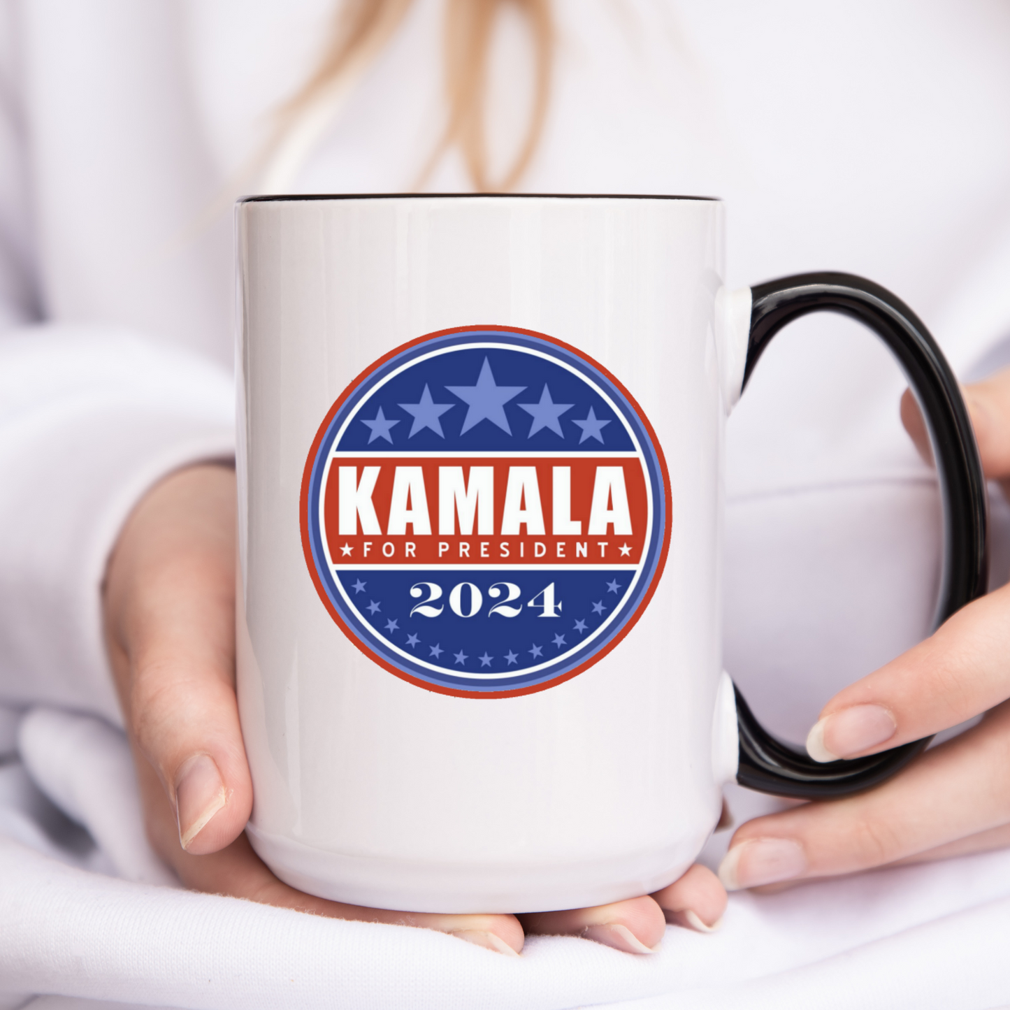 Kamala for President 2024 Mug - Patriotic Ceramic Coffee Cup - Supporter Gift - Vote for Kamala Harris