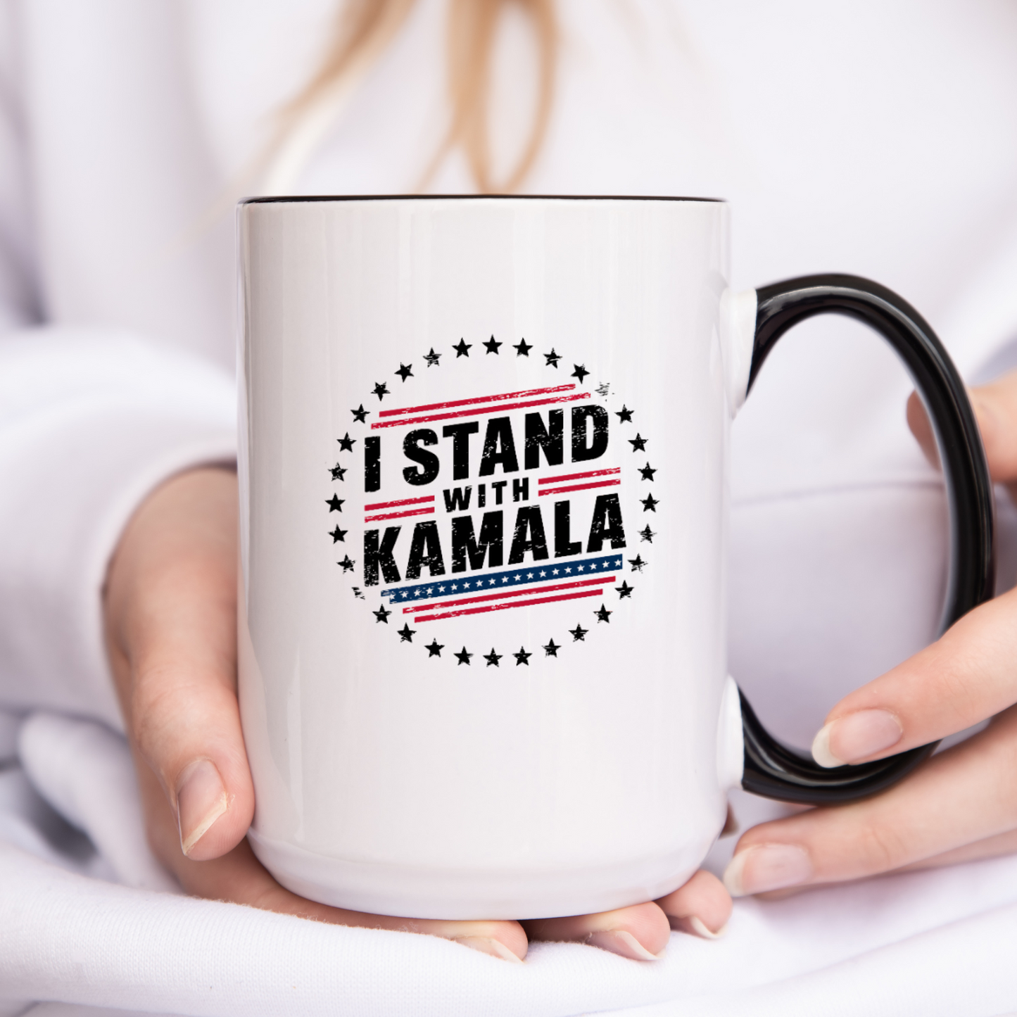 I Stand With Kamala Harris, Kamala Harris Coffee Mug, 2024 President, Activism Gift, Election Gift for Democrats