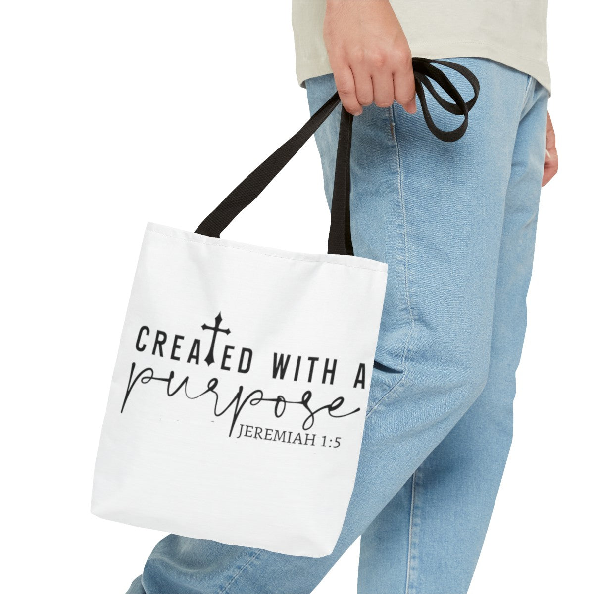 Scripture Gift, Christian Tote Bag, Church Bag, Everyday Cute Tote Bag, Reusable Bag Gift for Christian Mom Sister Friend, Religious Gift