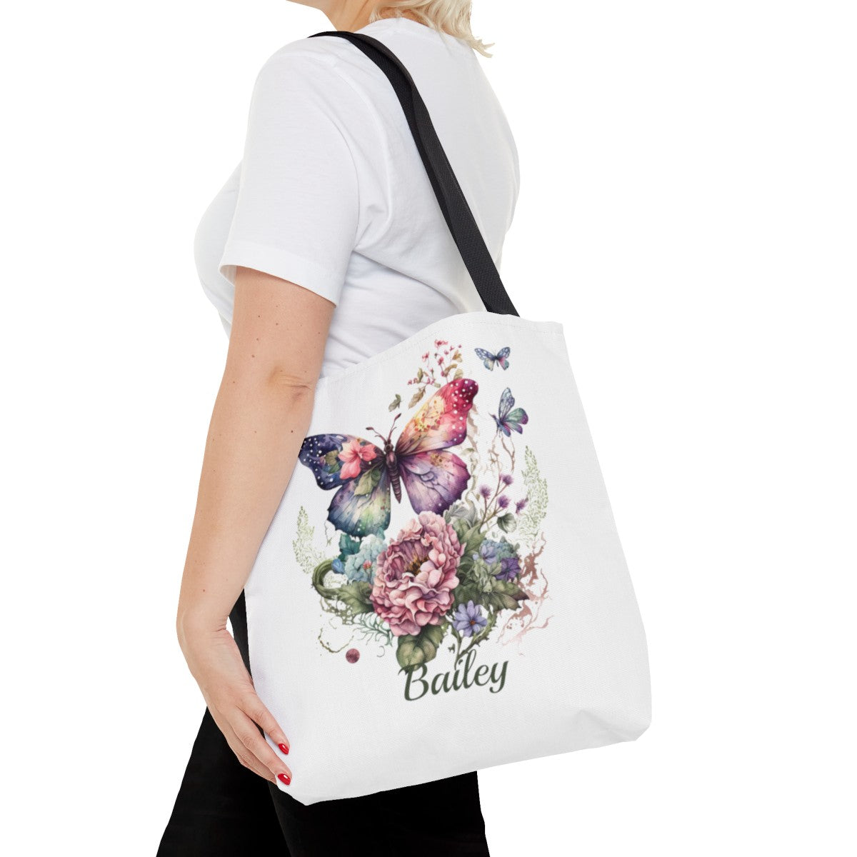 Butterfly Gifts for Women, Butterfly Tote Bag, Custom Totebag Gift for Mom Bridesmaids, Best Friend, Butterfly Lover Gifts